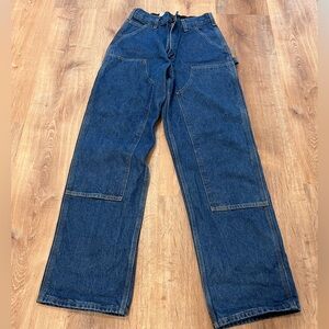 Carhartt Industrial Blue Regular Relax Fit Jeans with double knees